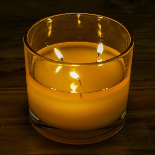 The best, healthiest candle available is a Cellar Door Candles handmade  non-toxic lavender candle manufactured in the USA using organic lavender  essential oil, coconut and beeswax, and pure cotton wicks.