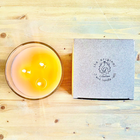 Oversized Glass Reed Diffuser Lemongrass Temple Essential Oil 2 Wick Candle – Cellar Door Candles